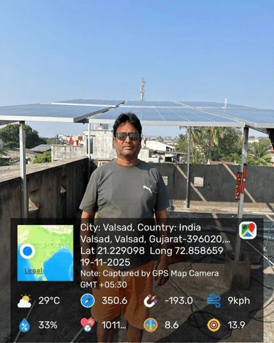 5-star review for home solar panel installation.
