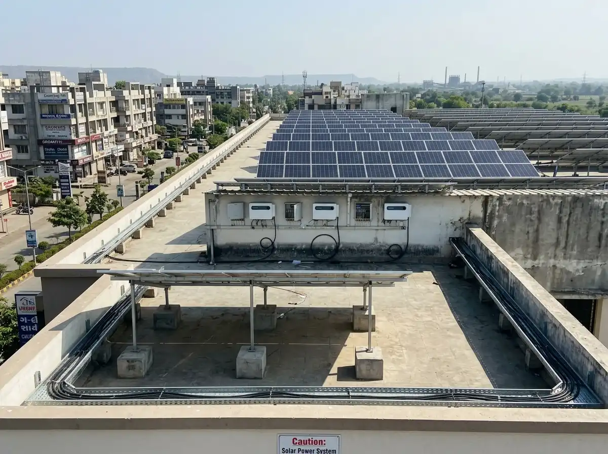 Solar Panel Installation in Vapi - Urban House Realtors 40 kW Commercial Rooftop
