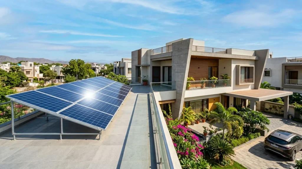PM Surya Ghar subsidy Gujarat residential rooftop solar panel installation in Gujarat