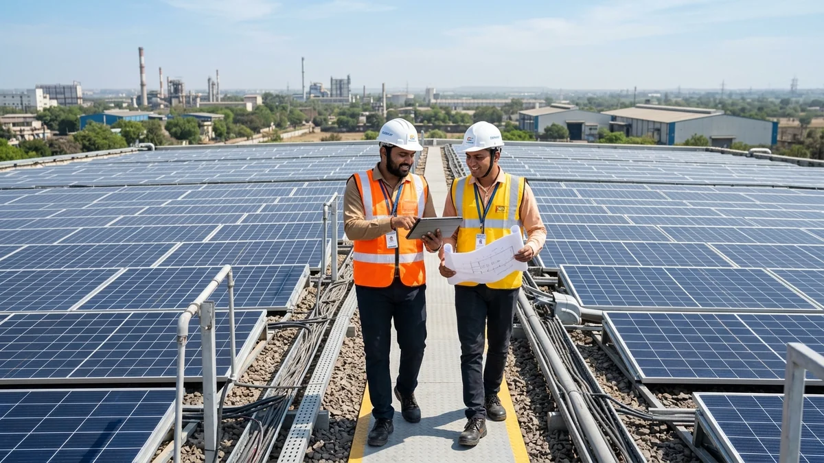 Solar EPC company in Vapi and Daman certified industrial rooftop engineers South Gujarat